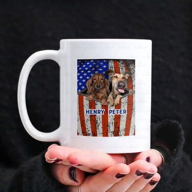 Personalized Dog Gift Idea - Angry Dog With Mowing Dog For Dog Lovers - White Mug
